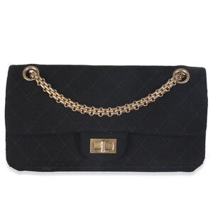 Chanel Black Quilted Jersey East West Reissue 2.25